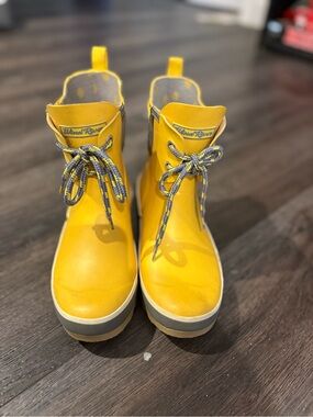 Yellow Waterproof Rain Boots